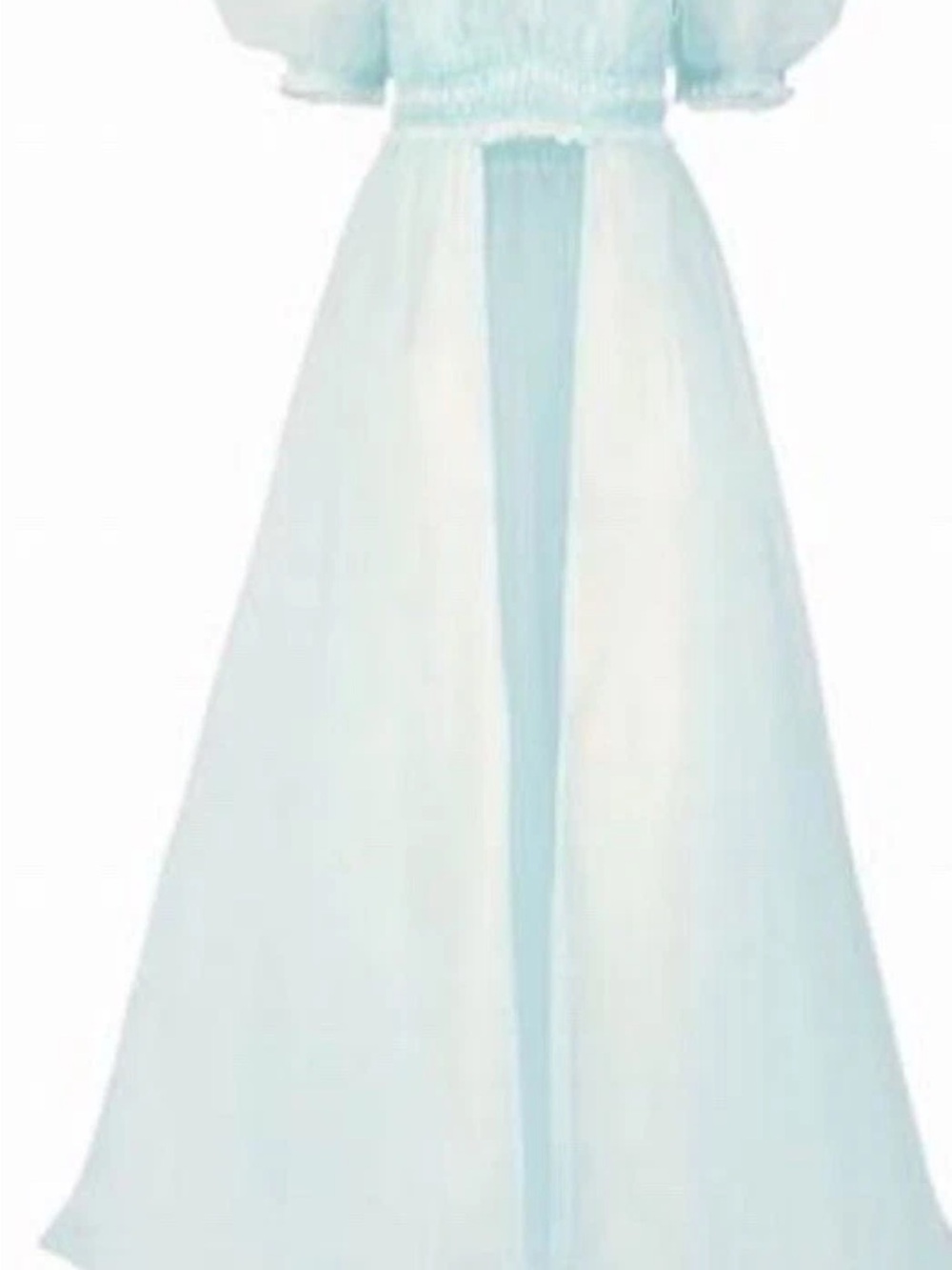 Selkie Sissy Baby Blue Boudoir Dress Sz 1X Chiffon 100% Silk NWT lace Toile - Picture 3 of 14